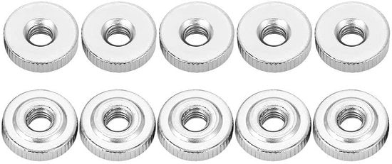 Set di viti a dente a martello M4 x 4 mm - acciaio di carbonio - finitura nichelata - completamente a dente - metrico - classe industriale 2B - componente duraturo - materiale di fissaggio - set utile