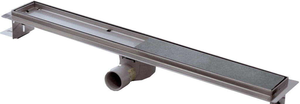 Canalina sifonata a pavimento piastrellabile 12,5x80