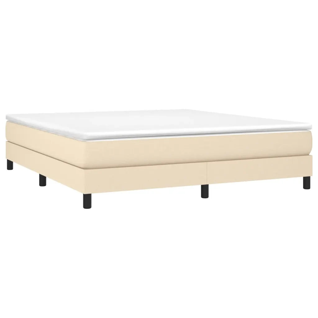 Struttura Letto a Rete a Molle-Giroletto Crema 180x200 cm in Tessuto 395509