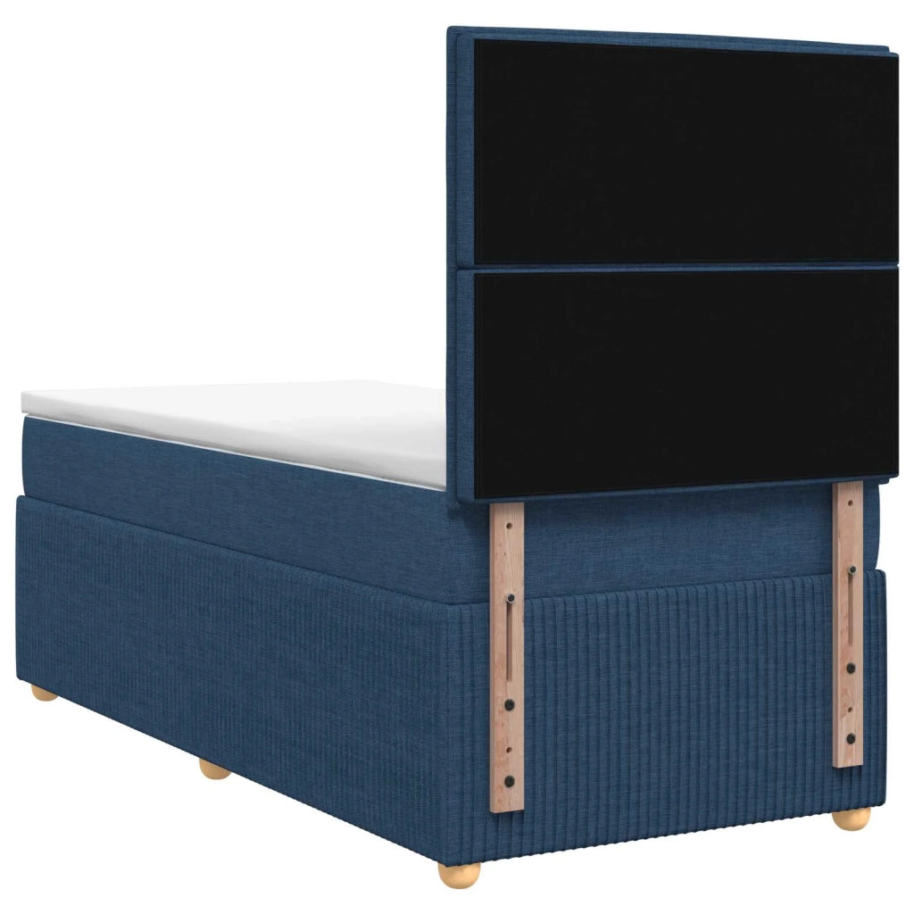 Letto box spring con materasso Blu 90 x 190 cm Tessuto 3454283