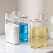 Dispensatore liquido di detersivo 1300 ml con misurino – Contenitore di detersivo trasparente con scala di capacità