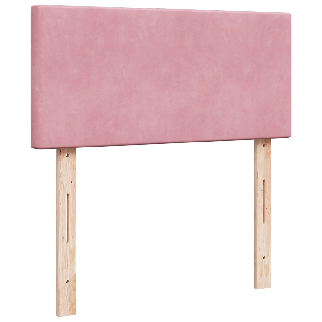 Struttura Letto Pouf con Materassi Rosa 200x200 cm Velluto 3312916