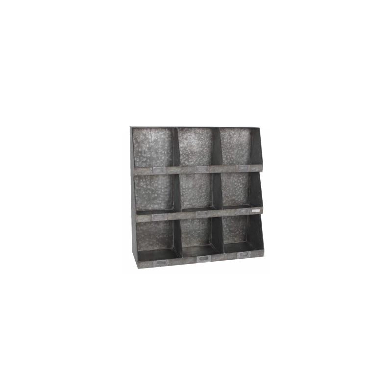 Portatutto metallo 9 posti cm61x21h61,5