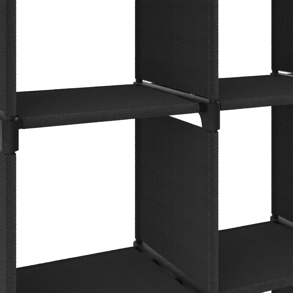Mobile per 9 Scatole a Cubo Nero 103x30x107,5 cm in Tessuto CFW5356785