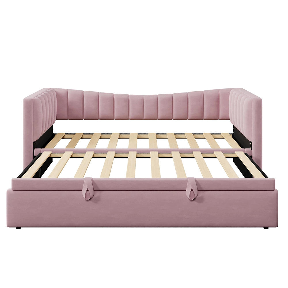 Divano letto daybed - Xylo - 90/180x200 cm letto nascosto rosa