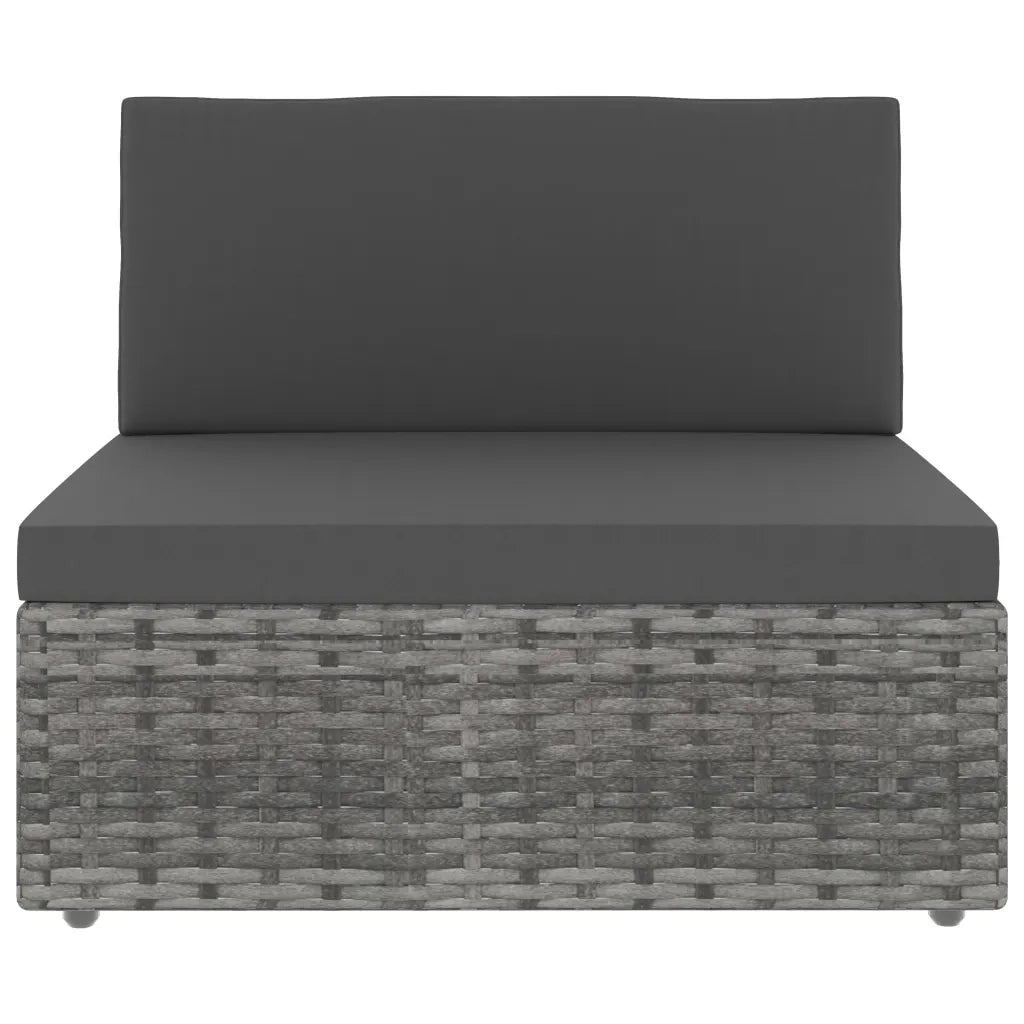 Set Divani da Giardino 6 pz in Polyrattan Grigio 3054600