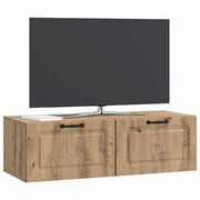 Mobile TV da Muro | Armadietto TV | Mobile Porta TV Rovere Artigianale 98 x 41 x 30 cm