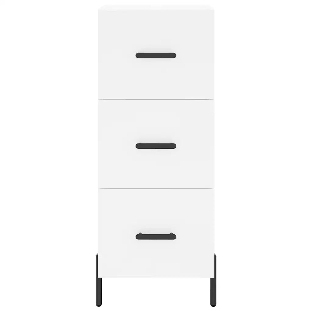Credenza Bianca 34,5x34x90 cm in Legno Multistrato