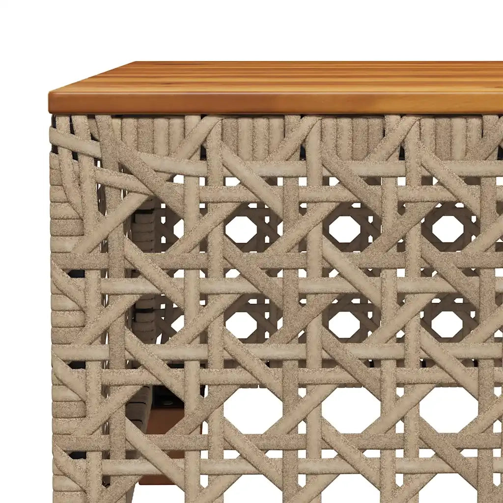 Set Divano da Giardino 10 pz con Cuscini Beige in Polyrattan