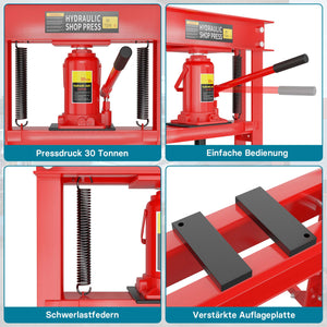 Pressa idraulica da officina 30t Pressa a telaio per cuscinetti