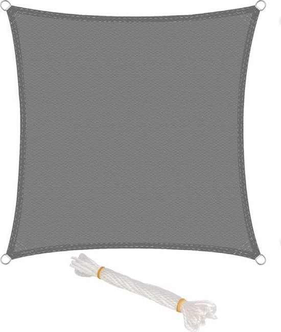 Telaio per ombrello rettangolare - materiale HDPE UV - permeabile all'aria e resistente - duraturo e moderno - ideale per esterni - colore grigio scuro - 2x3m