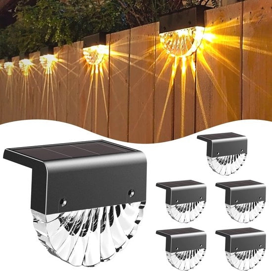 Illuminazione Esterna a Led con Energia Solare - 6 Pezzi Lampade Acquariose Decorative con 2 Modi di Luce Calda Bianca