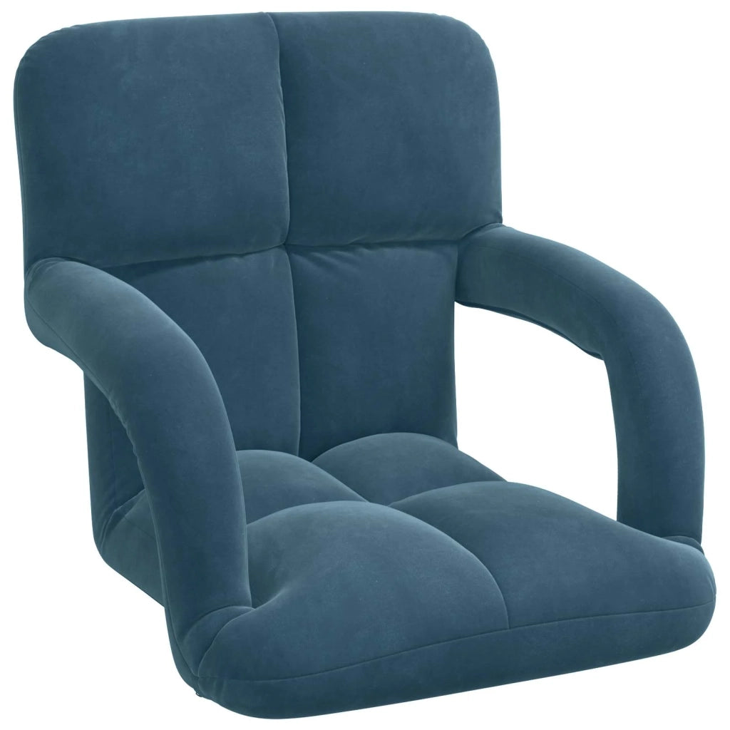 Sedia da Pavimento Blu 58 x 62 x 58 cm Velluto 42028140