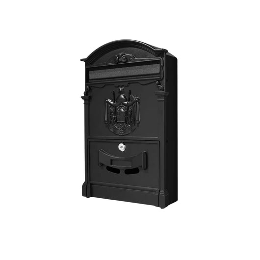 OWIJI Cassetta Postale Esterno Personale Nera Alluminio Dimensioni 41 x 9,5 x 25,5 Cm Stile Tradizionale