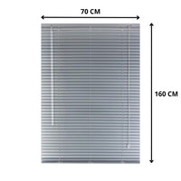 OWIJI Veneziana Grigia Alluminio Dimensioni 70 x 160 cm Lamelle Regolabili Privacy Protezione Solare Installazione Facile Casa Ufficio