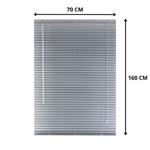 OWIJI Veneziana Grigia Alluminio Dimensioni 70 x 160 cm Lamelle Regolabili Privacy Protezione Solare Installazione Facile Casa Ufficio