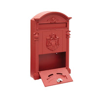OWIJI Cassetta Postale Esterno Personale Rossa Alluminio Dimensioni 41 x 9,5 x 25,5 Cm Stile Tradizionale…