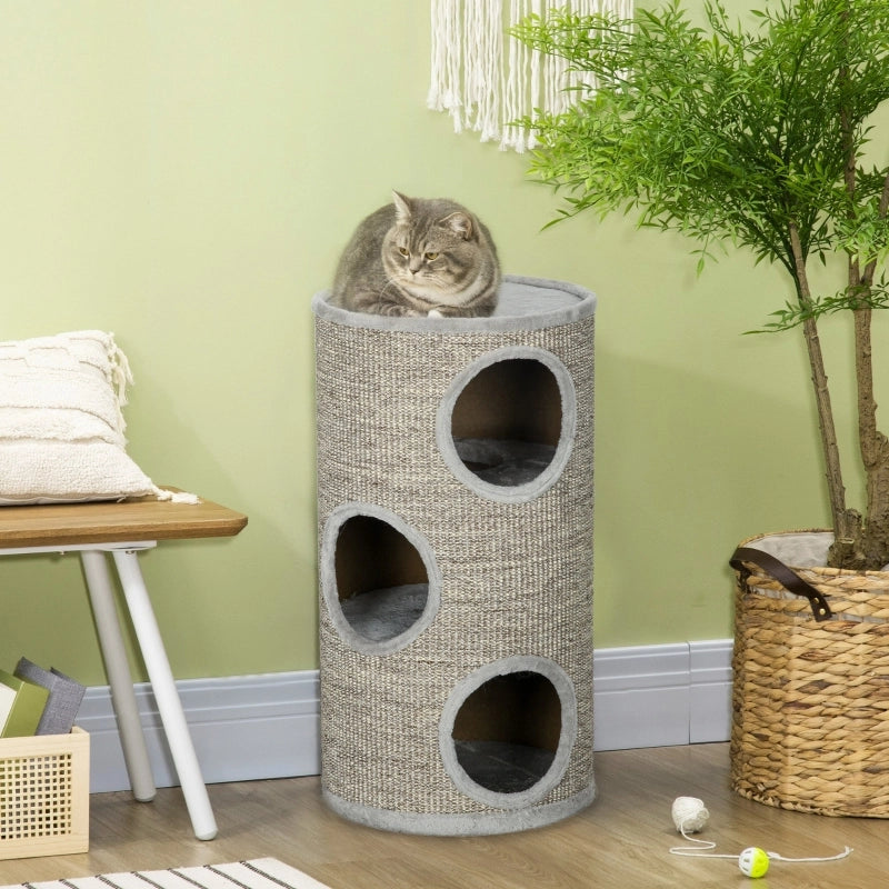 TIRAGRAFFI a 3 livelli Ø38 x 70 cm Legno Grigio