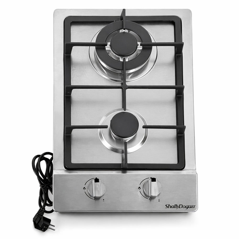 Cucina Completa 120x60cm Bianco Piano Cottura 2 Fuochi Lavello con Rubinetteria