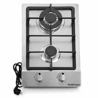 Cucina Completa 120x60cm Bianco Piano Cottura 2 Fuochi Lavello con Rubinetteria