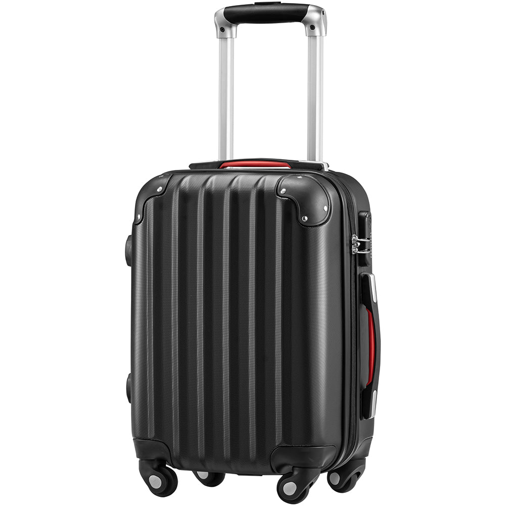 Set 3+1 Valigie Rigide Abs Trolley Easy Roll con Beauty Case e Lucchetto Nero