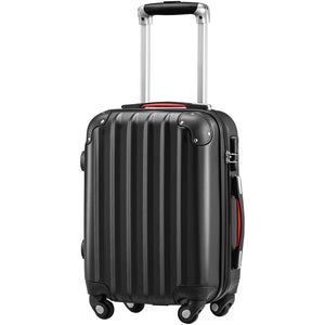 Set 3+1 Valigie Rigide Abs Trolley Easy Roll con Beauty Case e Lucchetto Nero