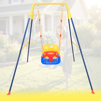 Altalena 3in1 per Bambini Esterni e Interni con Seggiolino e Cinture Resistente