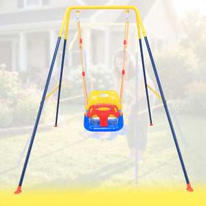 Altalena 3in1 per Bambini Esterni e Interni con Seggiolino e Cinture Resistente