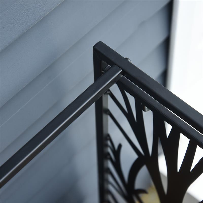 PORTALEGNA PER CAMINO IN ACCIAIO NERO E ANTIRUGGINE CON ACCESSORI 46 X 29 X 70CM