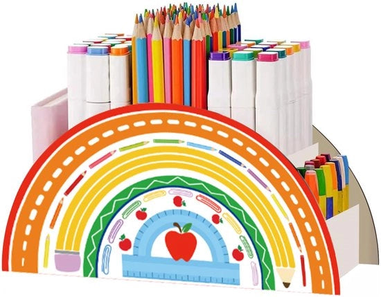 Organizzatore per Ufficio per Bambini, Pennaiole in Legno Organizzatore per Ufficio Multifunzionale per un Ufficio Organizzato, Articoli per la Scrittura