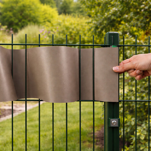 Frangivista in PVC Tortora 19cmx35M Telo Oscurante 450gr/mq Anti Uv da Esterno