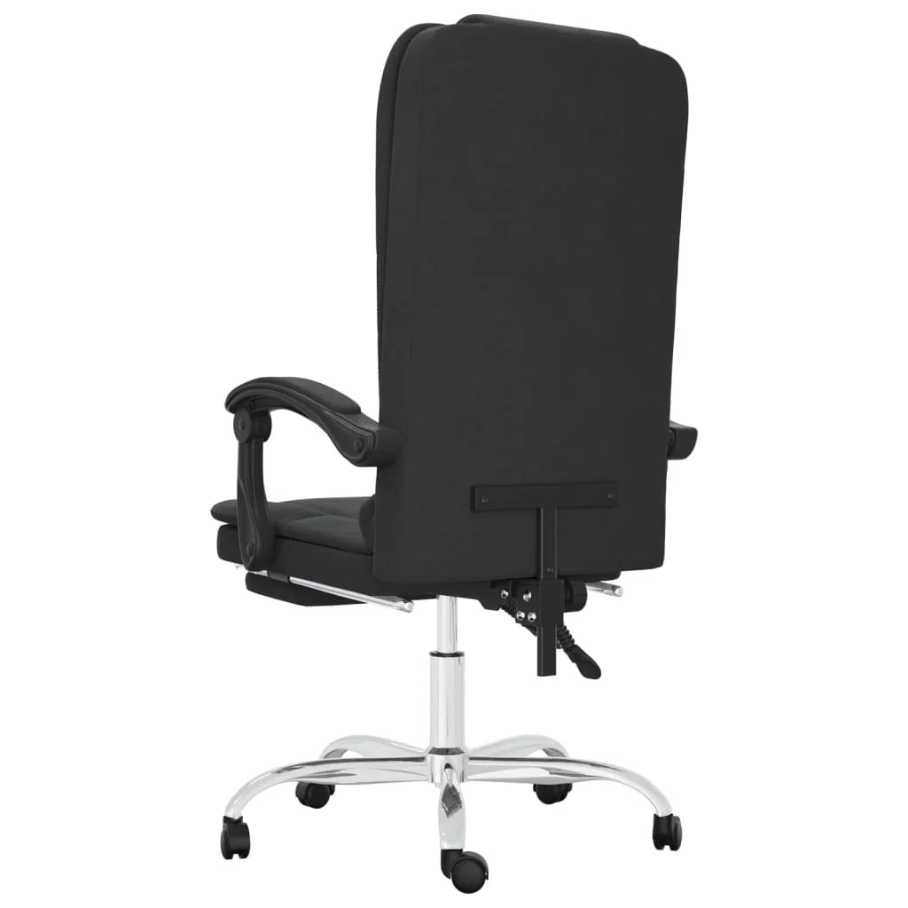 Poltrona massaggiante reclinabile per ufficio computer studio similpelle nera 02_0025413