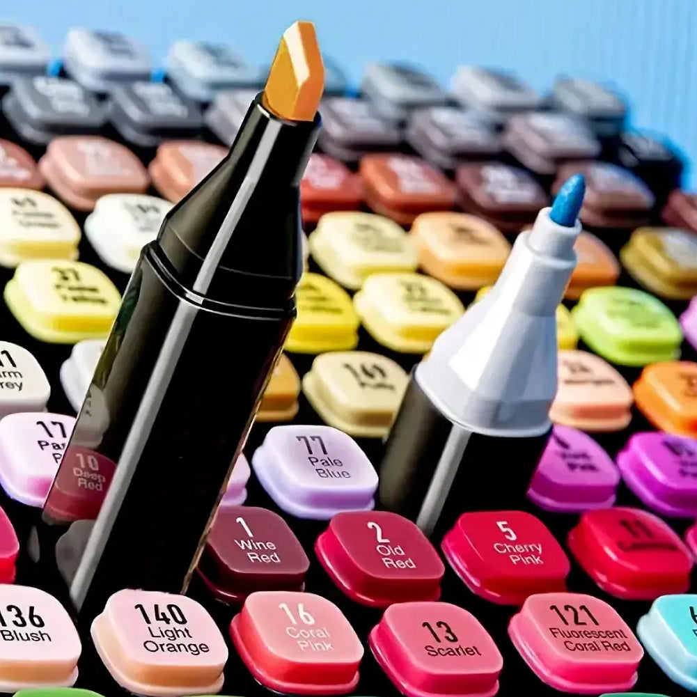 Box 168 Pennarelli Doppia Punta Fine e Grossa Marcatore con Borsa Sketch Artisti