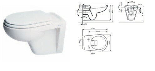 IDEA BIANCO VASO SOSP. - GEBERIT