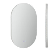 SPECCHIO BAGNO LED ANTIAPPANNAMENTO CON LUMINOSITÀ REGOLABILE, IN VETRO E ALLUMINIO, 81X51X4.5 CM