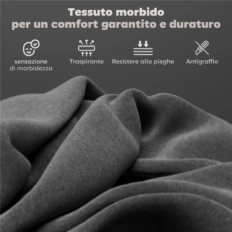 SET 2 SEDIE DA PRANZO IMBOTTITE IN VELLUTO CON SCHIENALE ERGONOMICO SENZA BRACCIOLI GRIGIO