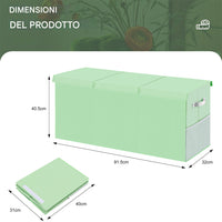 Contenitore Box 3 Scomparti Verde Scatola Cesta Giocattoli Organizer Multiuso