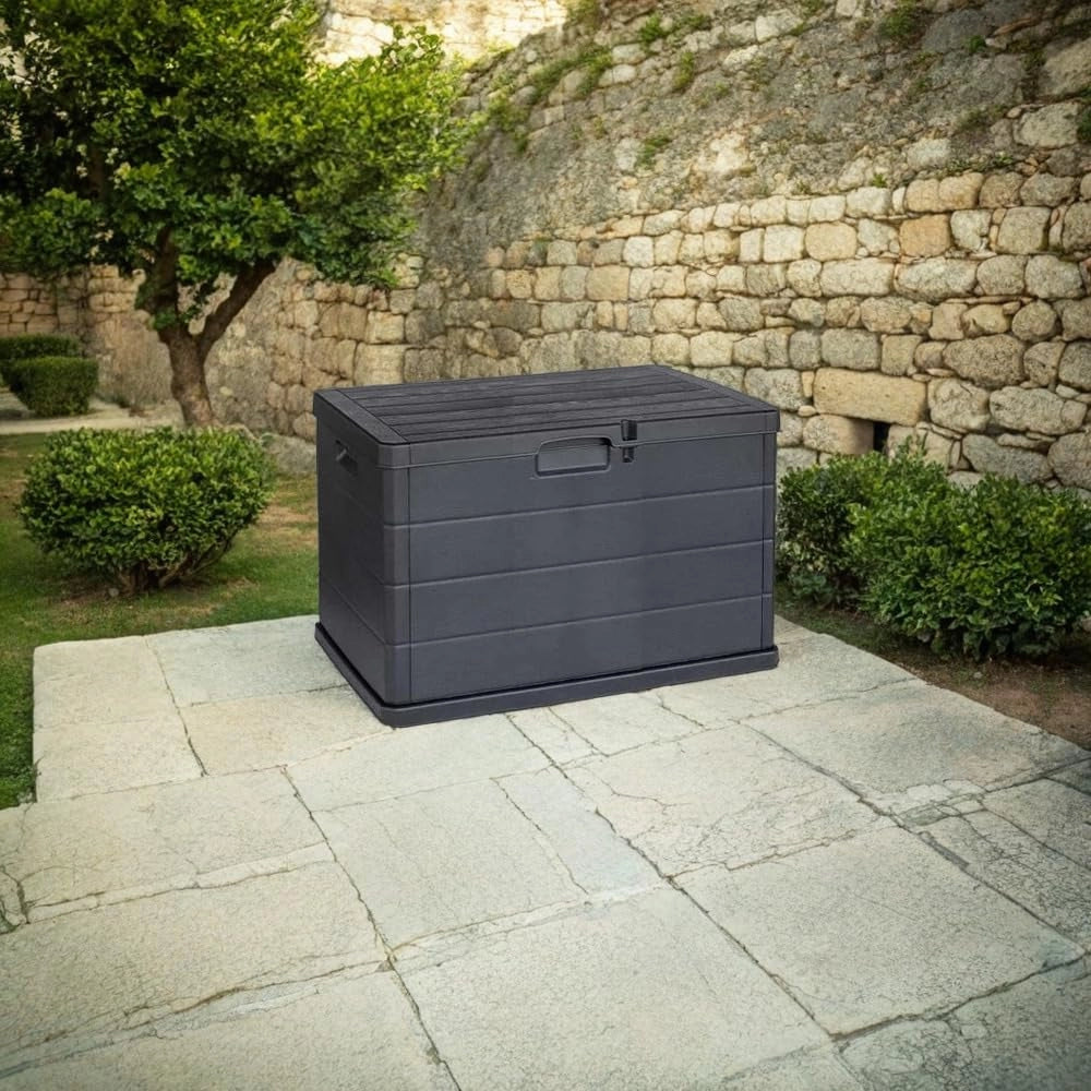 Baule Portatutto Multiuso Cm 76 x 55 x 52 Pro Garden Colore Antracite