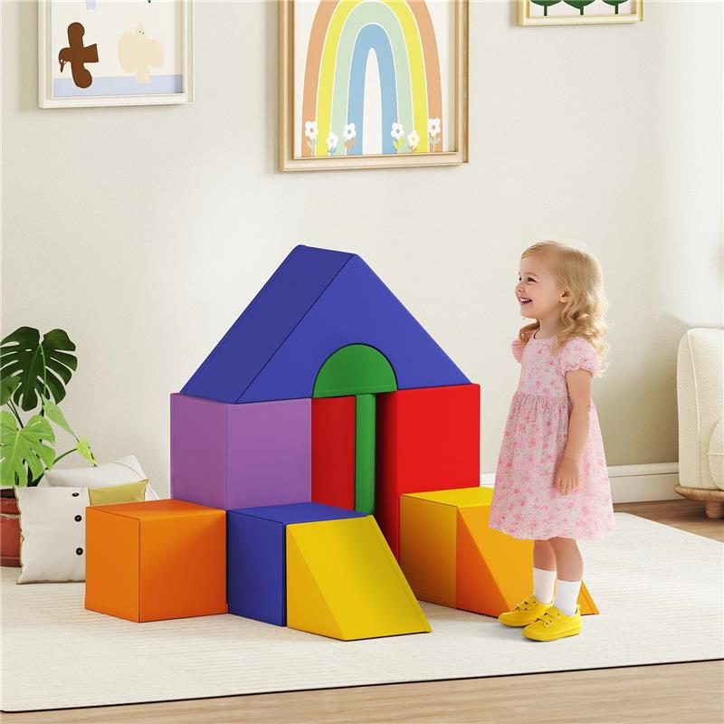 SET DI COSTRUZIONI MORBIDE PER BAMBINI DA 1-3 ANNI CON 11 FORME, IN PU E EPE, COLORI VARI