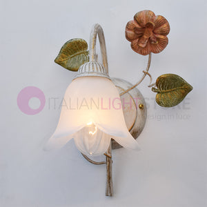 SPRING Applique in Ferro Decorato Stile Floreale