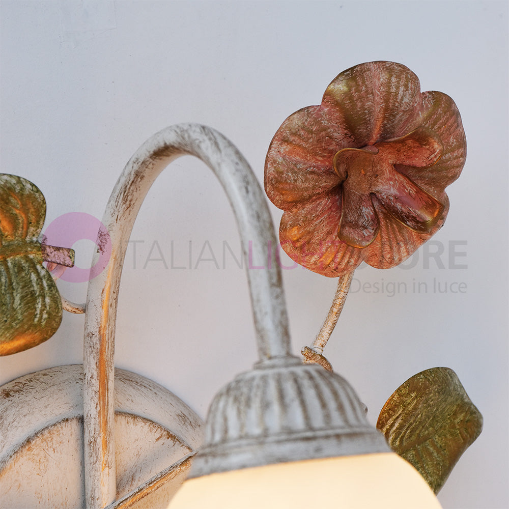 SPRING Applique in Ferro Decorato Stile Floreale