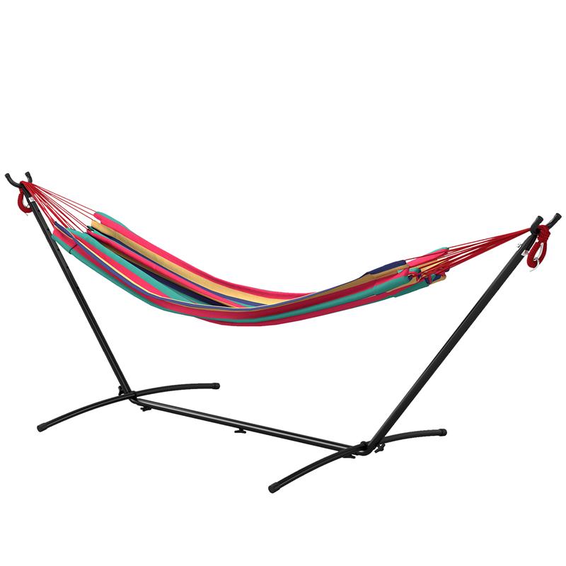 AMACA AUTOPORTANTE CON SUPPORTO, ALTEZZA REGOLABILE E BORSA DI TRASPORTO, 310X117X105 CM, ROSSO
