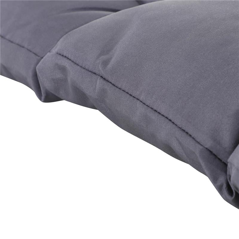 CUSCINO DA GIARDINO 2 POSTI CON SCHIENALE PER PANCHE E DONDOLI, 132X110X10 CM, GRIGIO SCURO