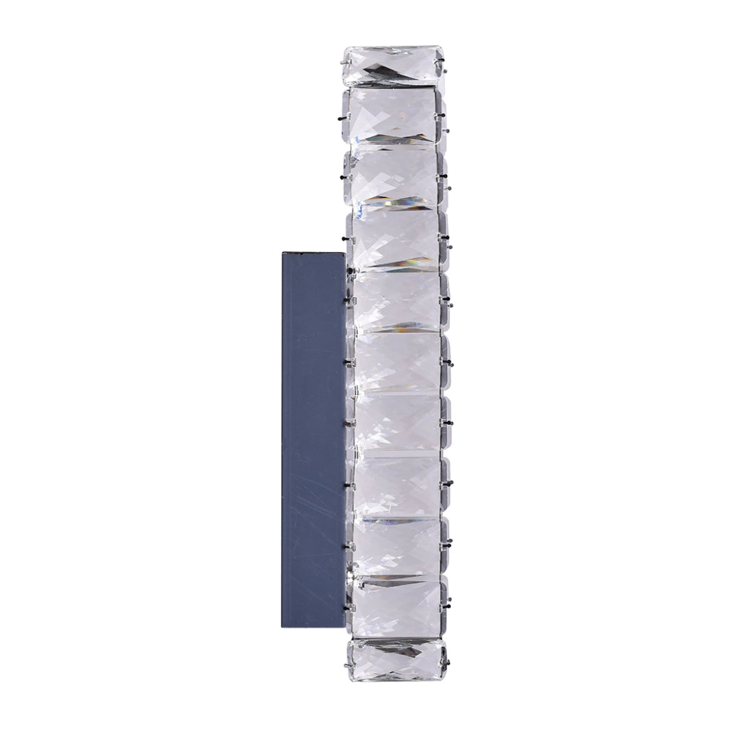 APPLIQUE LED DA PARETE 5W IN ACCIAIO E VETRO CON INTERRUTTORE CCT SWITCH - LUCE CALDA NATURALE E FREDDA DESIGN MODERNO ED ELEGANTE PER INTERNI