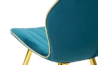 Sedia Paris Space Ottanio /Gold Set 2 Pz cm 46X58X77
