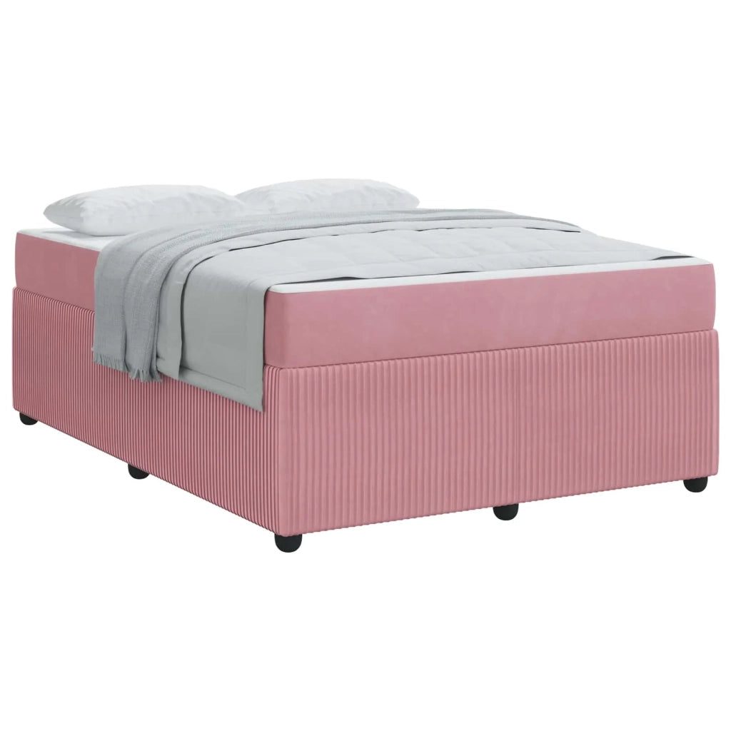 Struttura del letto con materasso Rosa 160 x 200 cm Tessuto 3398417