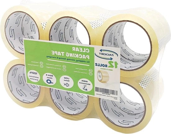 Nastro adesivo trasparente - stile, robusto e sicuro - 66 metri x 48 mm