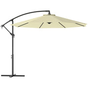 OMBRELLONE DA GIARDINO 3X2.5 M A BRACCIO INCLINABILE CON MANOVELLA, BEIGE