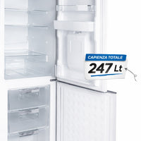 Frigorifero Combinato Vintage Doppia Porta 247Lt Rosa con dispenser d'acqua