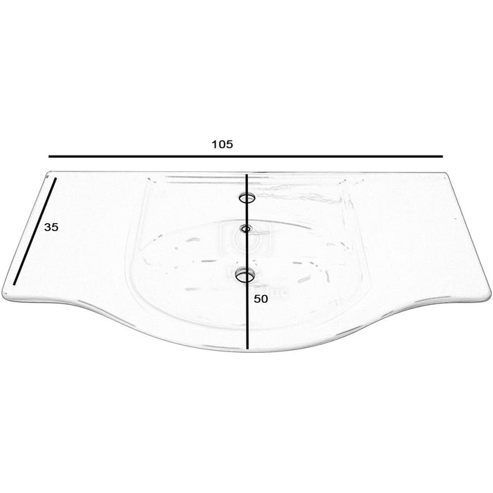 Mobile Da Bagno Noce Completo Modello Giada 2 Ante 105cm Indipendente in Legno